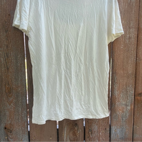 ERIN FETHERSTON Women’s Cream Circle Applique Ruffle Sleeve Dressy Shirt Small - Picture 9 of 10